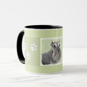 Taza Pintura Schnauzer (gigante, estándar) - Arte de pe