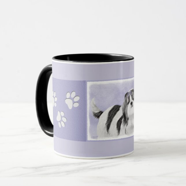 Taza Pintura Shih Tzu - Arte Perro Original. (Anverso izquierdo)