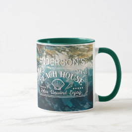 Taza Pintura temática de Breaking Beach Waves