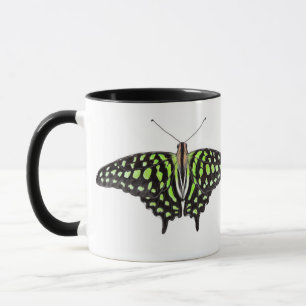 Taza Pintura verde y negra de Jay atado de la mariposa