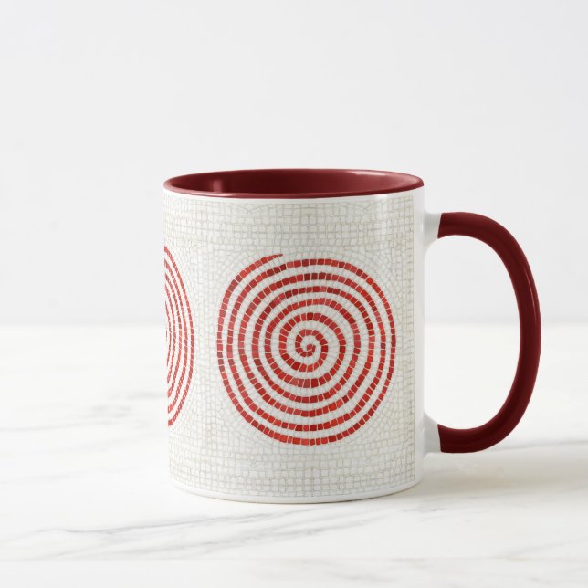Taza PINWHEEL MOSAIC Maroon Combo Mug (Derecha)