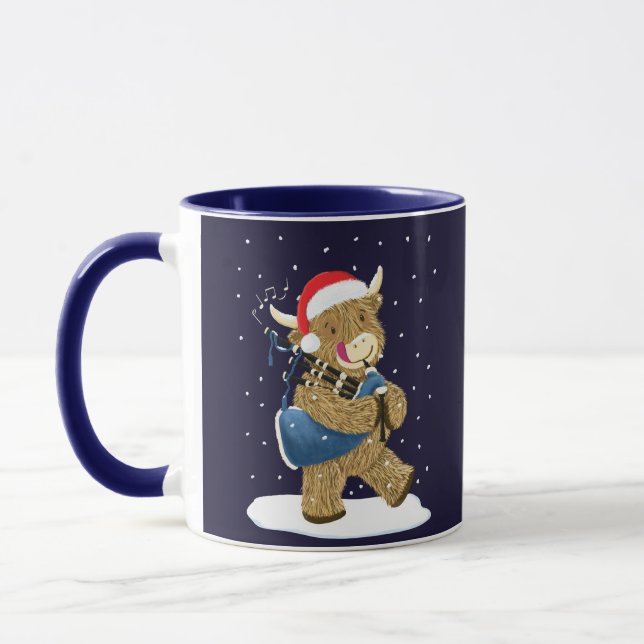 Taza Piper de Navidades escoceses de vacas altolianas (Izquierda)