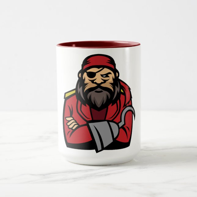 Taza Pirata audaz - Mascota pirata feroz y maliciosa (Centro)