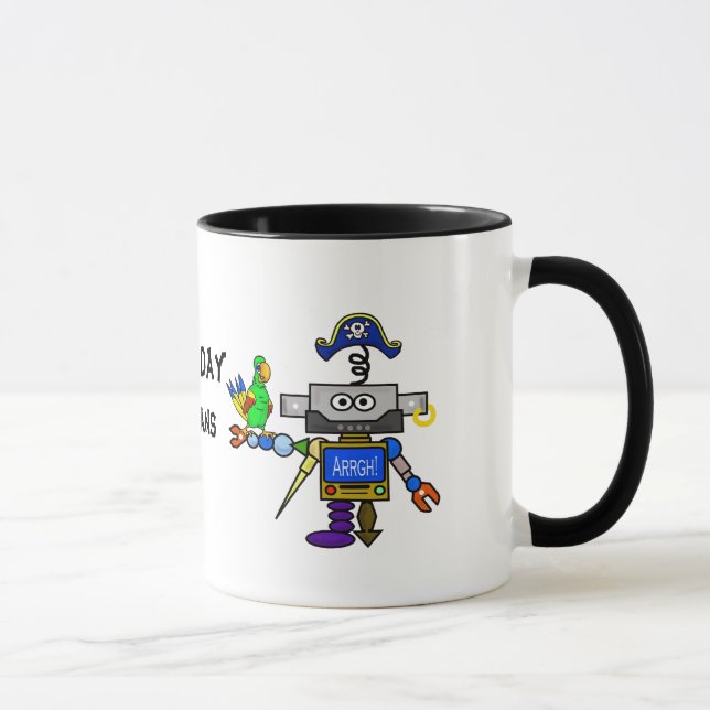 Taza Pirata Robot "Habla como un Día del Pirata" (Derecha)