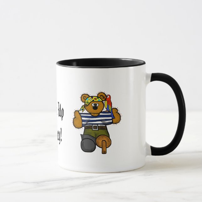 Taza Pirate Teddy Bear and Treasure Map Mug (Derecha)