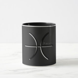 Taza PISCES, Abstract Design of Zodiac Rótulo, T-Shi