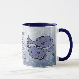 Taza Pisces Astrología Horoscopio Rótulo Zodiaco