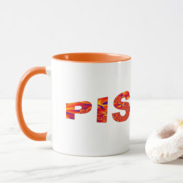 Taza Pisces - Azul amarillo Naranja Firey
