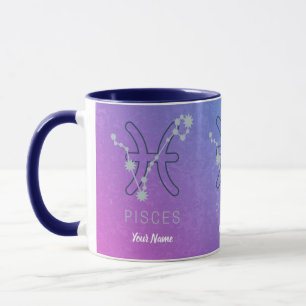 Taza Pisces Estrella Zodiaca Signo Horóscopo Constelaci