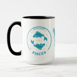 Taza Pisces personalizados Zodiac 15 oz Coffee Mug