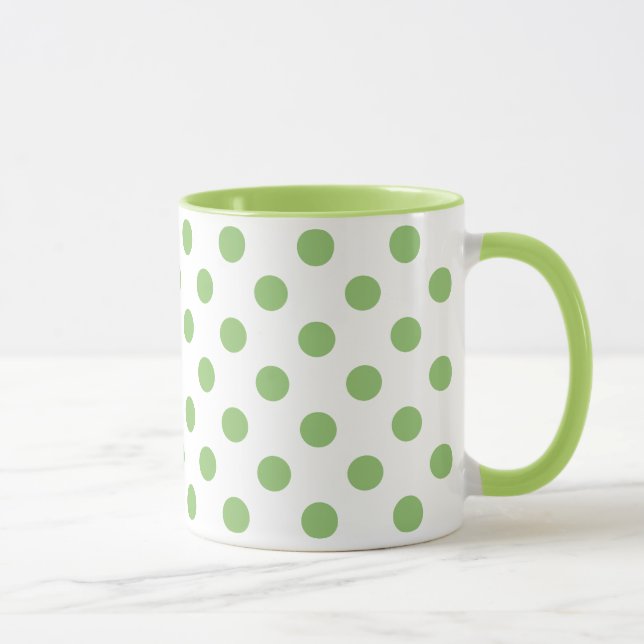 Taza Pistachio El Polka Verde Doce Círculos (Derecha)