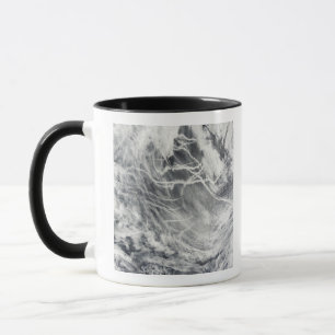 Taza Pistas de la nave en el Océano Pacífico