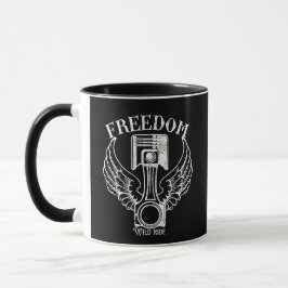 Taza pistón vintage alas retro pistón