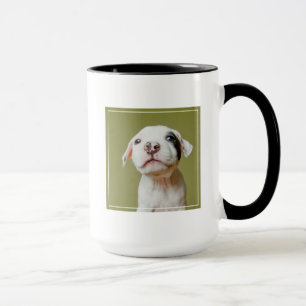 Taza Pitbull con el ojo manchado negro