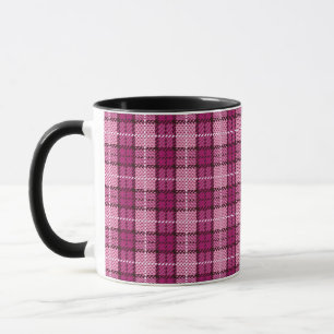 Taza Pixel Plaid_Magenta-Black