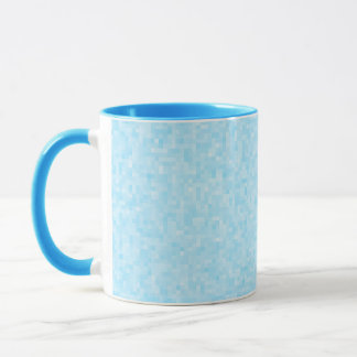 Taza Pixelación del mosaico azul