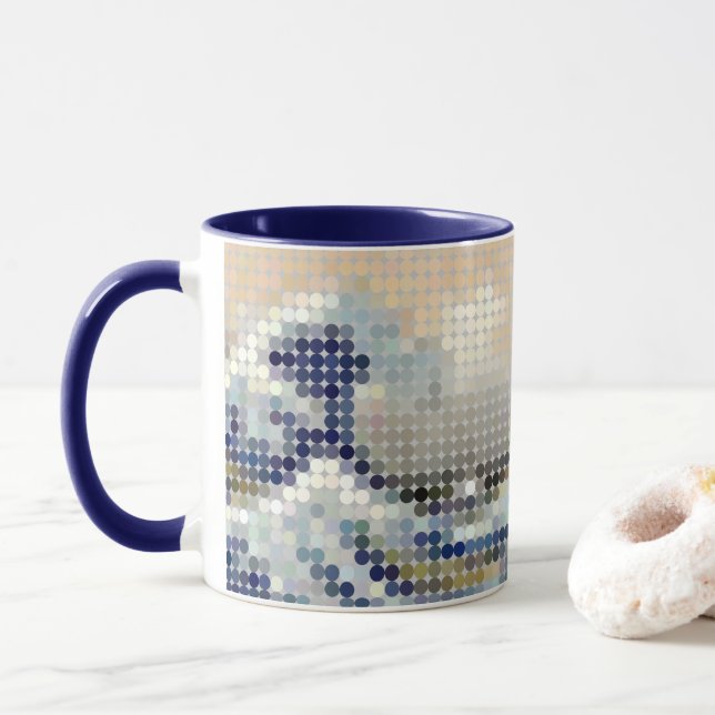 Taza Pixeldot "Great Wave" de Hokusai (Con donut)