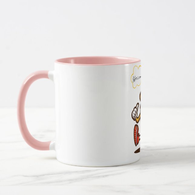 Taza pizza aquí voy (Izquierda)