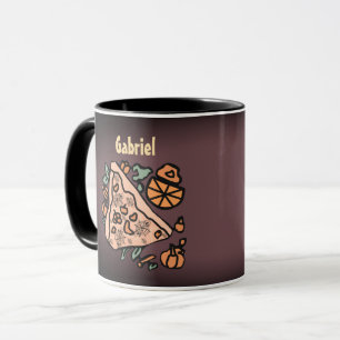 Taza Pizza Retro con giro de calabaza