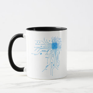 Taza Placa de circuito divertida computadora electrónic