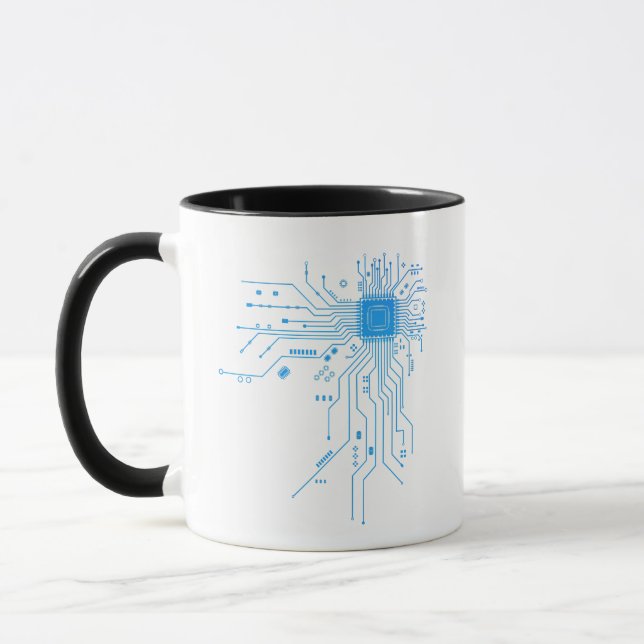 Taza Placa de circuito divertida computadora electrónic (Izquierda)