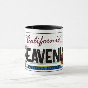 Taza placa de matrícula de la bandera de Californi