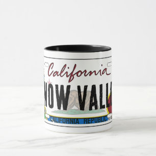 Taza placa de matrícula de la bandera de Snow Vall