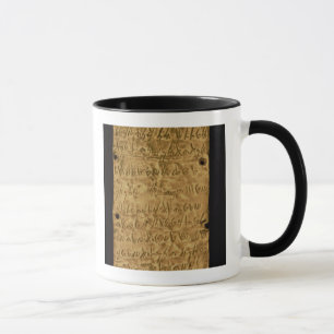 Taza Placa de oro con la inscripción fenicia, de Santa