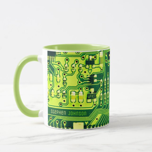 Taza Placa de PCB verde, circuito impreso de piezas ele (Izquierda)