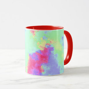 Taza Placa de pintura arco iris