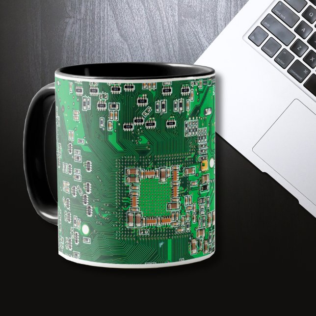 Taza Placa del circuito impreso para el circuito verde  (Subido por el creador)