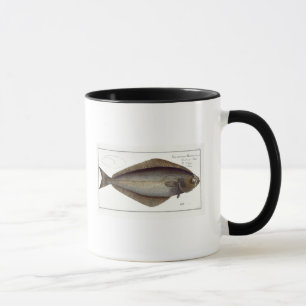 Taza Placa XLVII franco del halibut (Hippoglossus del