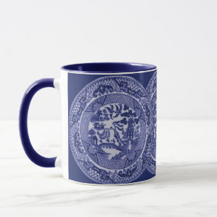 Taza Placas azules de China del sauce en el cobalto