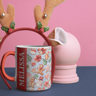 Taza Placer festivo: Navidades Cookie Wonderland Name