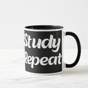 Taza Plan Cry Study Repeat College Mug