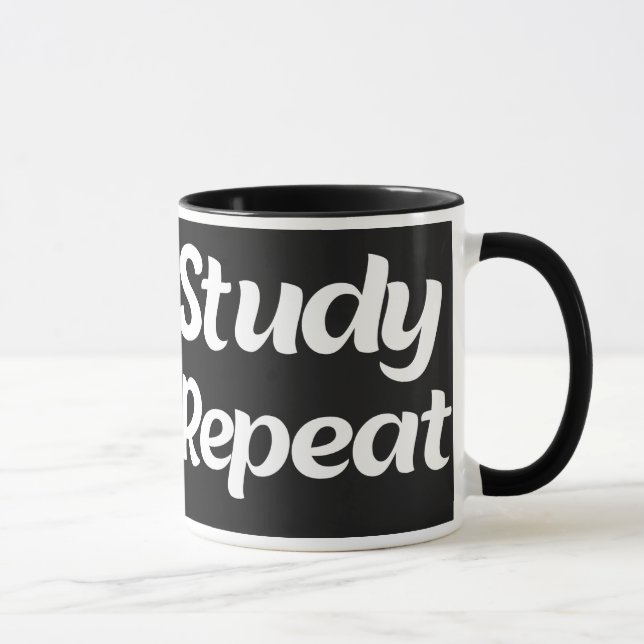 Taza Plan Cry Study Repeat College Mug (Derecha)