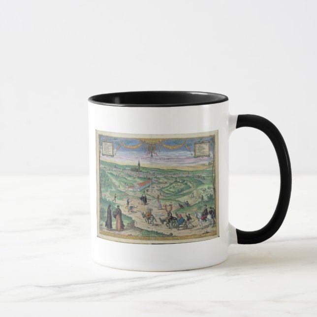 Taza Plan de ciudad de Sevilla, de 'Civitates Orbis (Derecha)