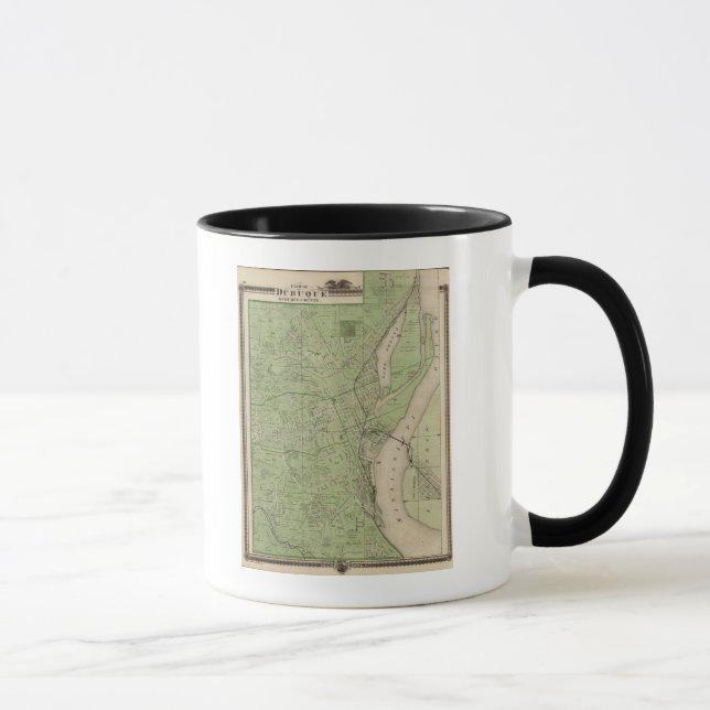 Taza Plan de Dubuque, condado de Dubuque, estado de Iow (Derecha)