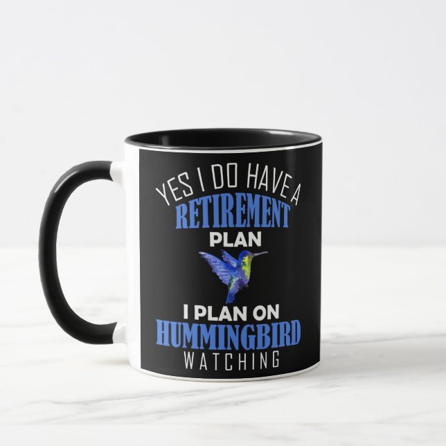 Taza Plan de Jubilación Pájaro Hummingbird (Izquierda)