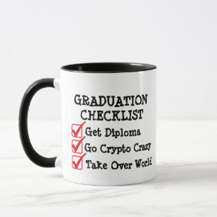 Taza Plan de lista de verificación de graduación Mug, r