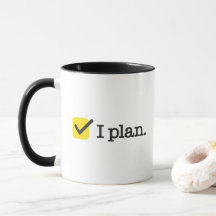 "Planeo. Dios se ríe". Funny Recovery Mug