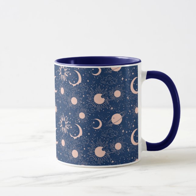 Taza Planetas y patrones de estrellas (Derecha)