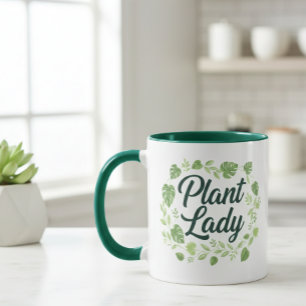 Taza Plant Lady Botanical Wreath Mug