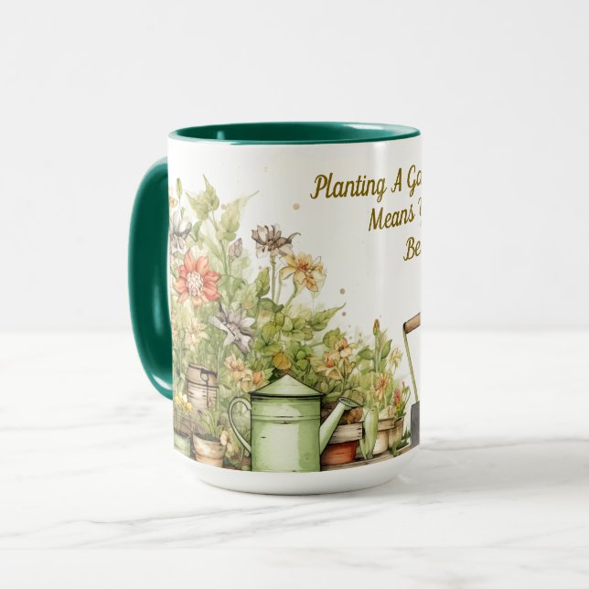 Taza Plantando Un Mug De Cerámica De Jardín (Anverso izquierdo)