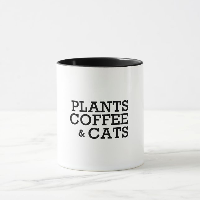 Taza Plantas del café de los gatos (Centro)