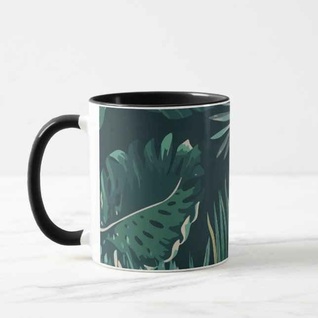 Taza Plantas tropicales verdes oscuras (Izquierda)
