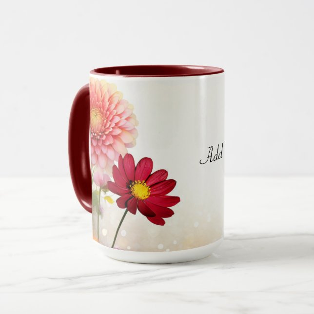 Taza PLANTILLA DE Bouquet de flores, (Anverso izquierdo)