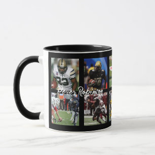 Taza Plantilla de collage de fotos de fútbol Bloque de 