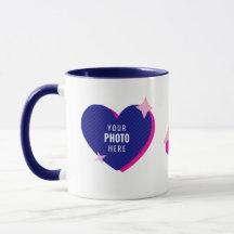 Plantilla de foto de corazón lindo y destellos