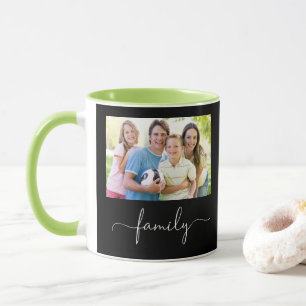 Taza Plantilla de fotografía de familia